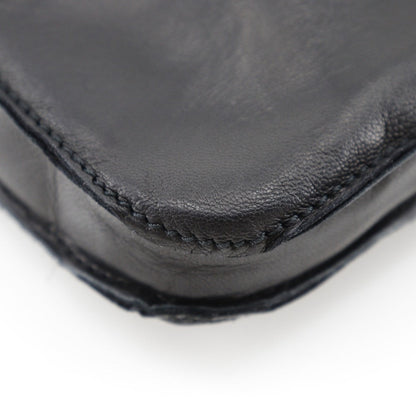 Hermes Shoulder Bag Calfskin Black Toudu Unisex(Unisex)