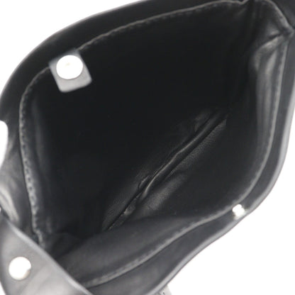 Hermes Shoulder Bag Calfskin Black Toudu Unisex(Unisex)
