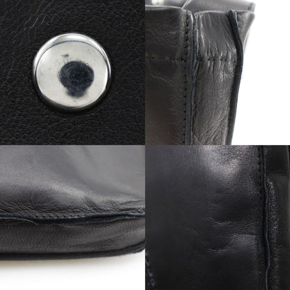 Hermes Shoulder Bag Calfskin Black Toudu Unisex(Unisex)