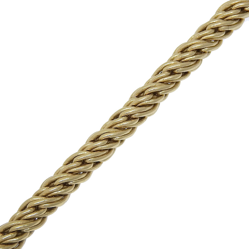 Chanel Necklace Plated Gold, Rhinestones Gold Coco Mark Gripoa Women