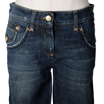 Dolce&Gabbana Cropped Pants Cotton Blue Damage Sabrina Denim Women 40