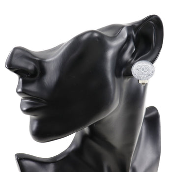 Chanel Earring Plastic Silver Coco Mark Women