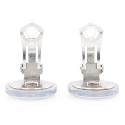 Chanel Earring Plastic Silver Coco Mark Women