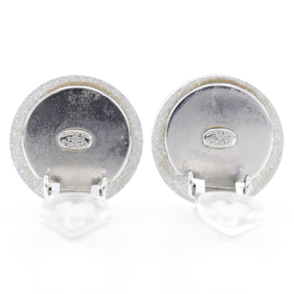 Chanel Earring Plastic Silver Coco Mark Women