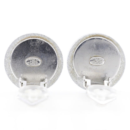 Chanel Earring Plastic Silver Coco Mark Women