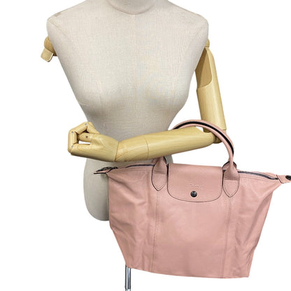 Longchamp Tote Bag L1515 757 507 Leather Pink Le Pliage Cuir, Size M M