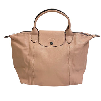 Longchamp Tote Bag L1515 757 507 Leather Pink Le Pliage Cuir, Size M M