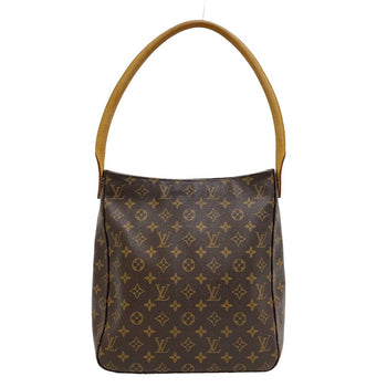 Louis Vuitton Shoulder Bag M51145 Leather Brown Monogram Loopinggm Women