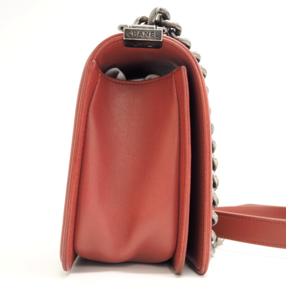 Chanel Shoulder Bag Lambskin Pink Boy Chanel