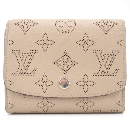Louis Vuitton Bifold Wallet M62542 Leather Beige Mahina Portefeuille Iris Compact Women