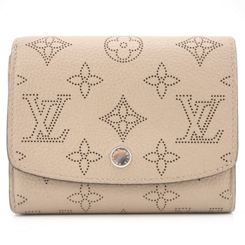 Louis Vuitton Bifold Wallet M62542 Leather Beige Mahina Portefeuille Iris Compact Women