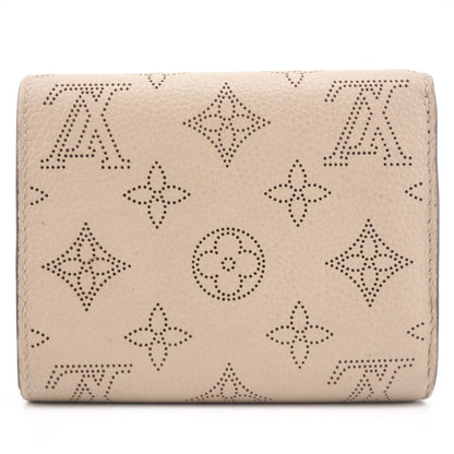 Louis Vuitton Bifold Wallet M62542 Leather Beige Mahina Portefeuille Iris Compact Women