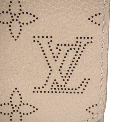 Louis Vuitton Bifold Wallet M62542 Leather Beige Mahina Portefeuille Iris Compact Women