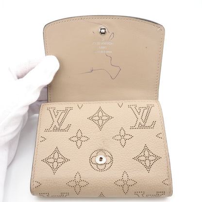 Louis Vuitton Bifold Wallet M62542 Leather Beige Mahina Portefeuille Iris Compact Women