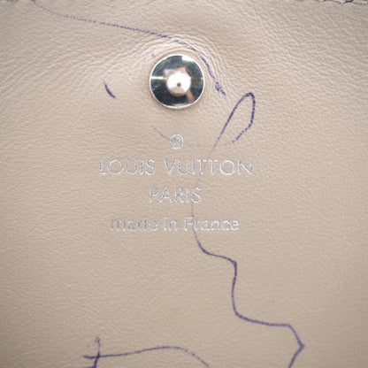 Louis Vuitton Bifold Wallet M62542 Leather Beige Mahina Portefeuille Iris Compact Women