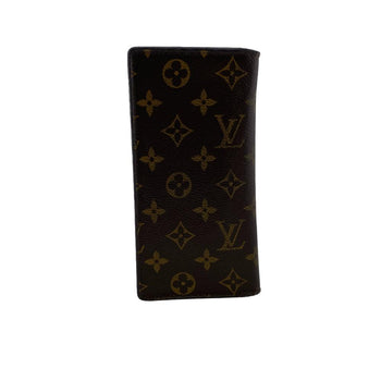Louis Vuitton Long Wallet Purse M66540 Leather Brown Monogram Portefeuille Brazza Unisex(Unisex)
