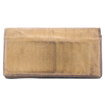 Berluti Long Wallet Purse Leather Brown Calligraphy Mens