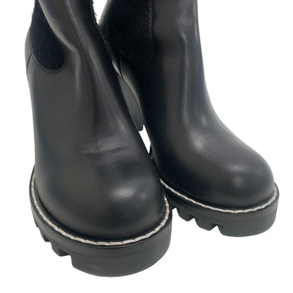 Louis Vuitton Boots Leather Black Lv Bobour Line 40