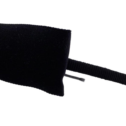 Chanel Hair Accessory Nylon Black 23P Coco Mark Headband Ribbon Women