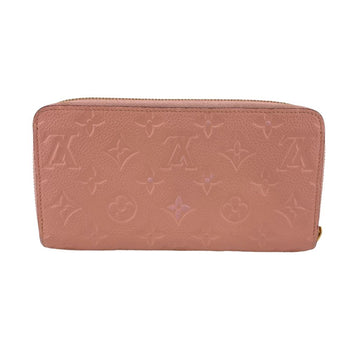 Louis Vuitton Long Wallet Purse M64090 Leather Pink Monogram Ann Platt Zippy Wallet