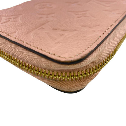 Louis Vuitton Long Wallet Purse M64090 Leather Pink Monogram Ann Platt Zippy Wallet
