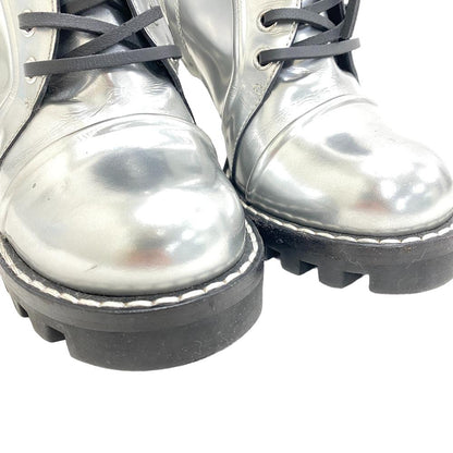 Louis Vuitton Boots Ma0177 Pvc, Patent Leather Silver Monogram Star Trail Line 38