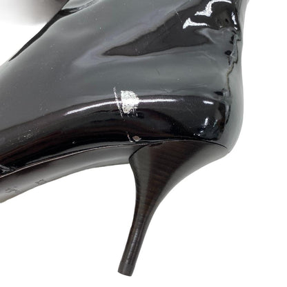 Louis Vuitton Boots Ma0160 Patent Leather Bordeaux Short Boots 10 Years Women 40 1/2