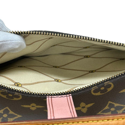 Louis Vuitton Shoulder Bag M43628 Leather Brown Monogram Summer Trunk Pochette Metis