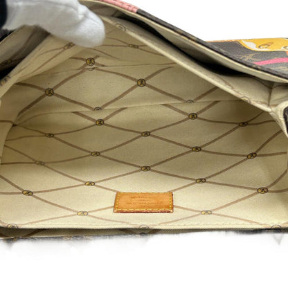 Louis Vuitton Shoulder Bag M43628 Leather Brown Monogram Summer Trunk Pochette Metis