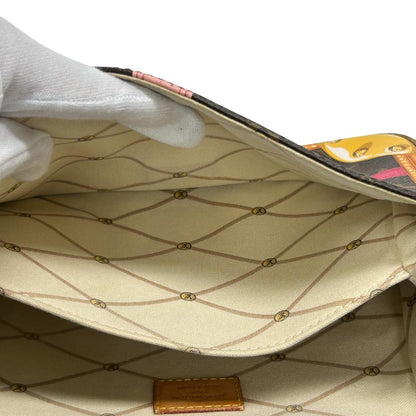 Louis Vuitton Shoulder Bag M43628 Leather Brown Monogram Summer Trunk Pochette Metis