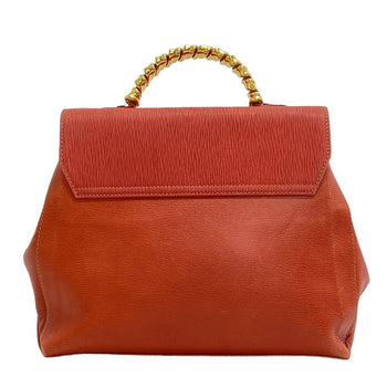Loewe Handbag Leather Red Twisted Metal Velazquez Women