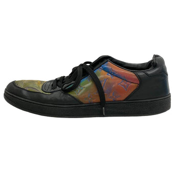 Louis Vuitton Sneakers Leather Black 2021 Rivoli Line Rainbow Mens 7
