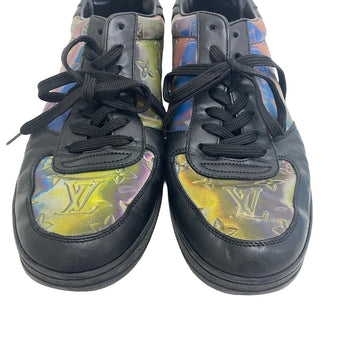Louis Vuitton Sneakers Leather Black 2021 Rivoli Line Rainbow Mens 7