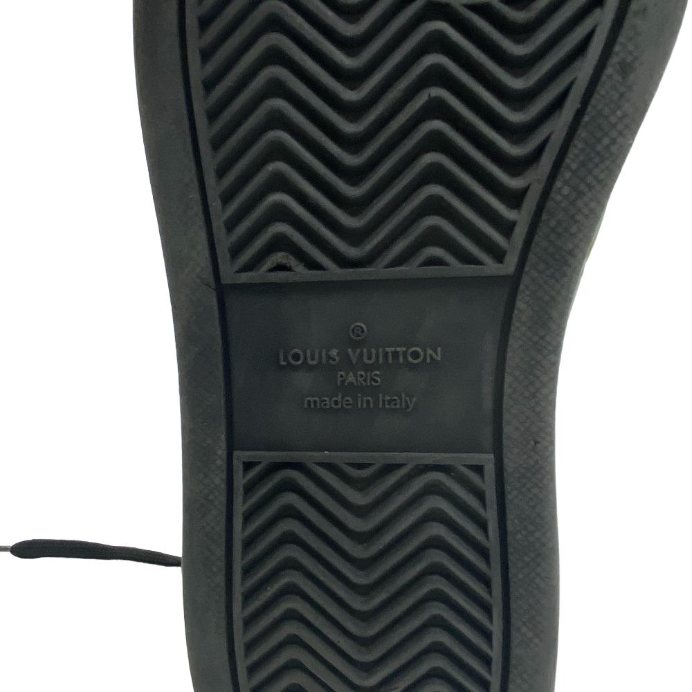 Louis Vuitton Sneakers Leather Black 2021 Rivoli Line Rainbow Mens 7