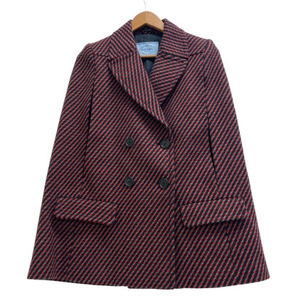 Prada Poncho Wool, Angora Red 14Aw Outer Women 36