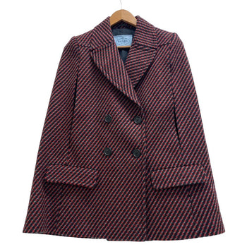Prada Poncho Wool, Angora Red 14Aw Outer Women 36