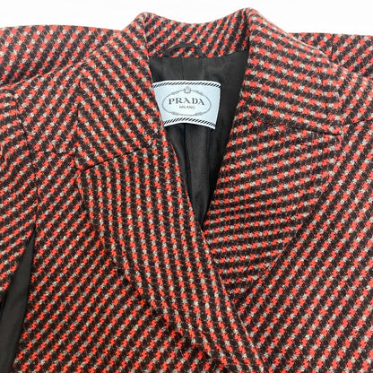 Prada Poncho Wool, Angora Red 14Aw Outer Women 36