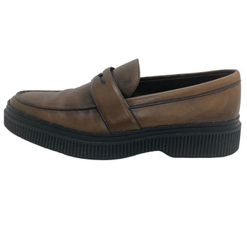 Todfs Loafers Leather Brown Coin Loafers Mens 8