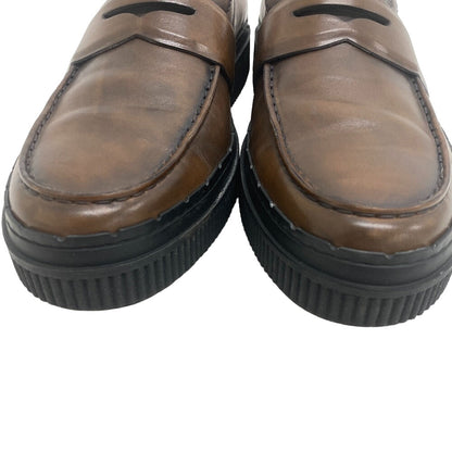 Todfs Loafers Leather Brown Coin Loafers Mens 8