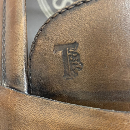 Todfs Loafers Leather Brown Coin Loafers Mens 8