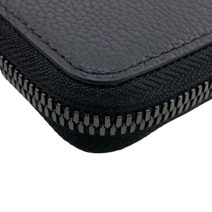 Mcm Coin Case Mxlcatc01 Leather Black Zip Around Coin Pocket Unisex(Unisex)