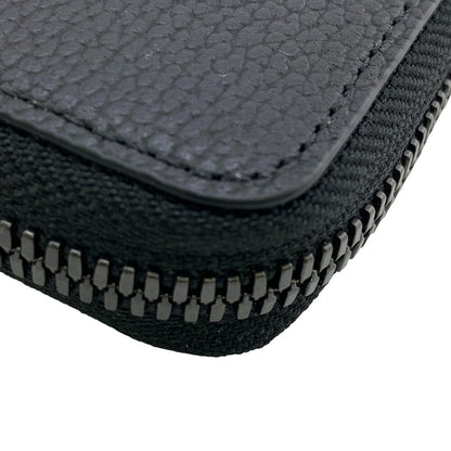 Mcm Coin Case Mxlcatc01 Leather Black Zip Around Coin Pocket Unisex(Unisex)