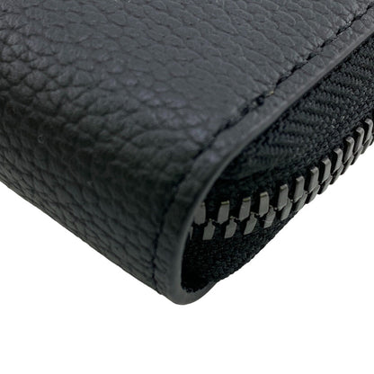 Mcm Coin Case Mxlcatc01 Leather Black Zip Around Coin Pocket Unisex(Unisex)
