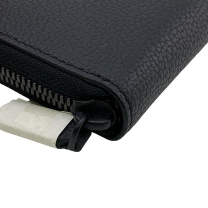 Mcm Coin Case Mxlcatc01 Leather Black Zip Around Coin Pocket Unisex(Unisex)