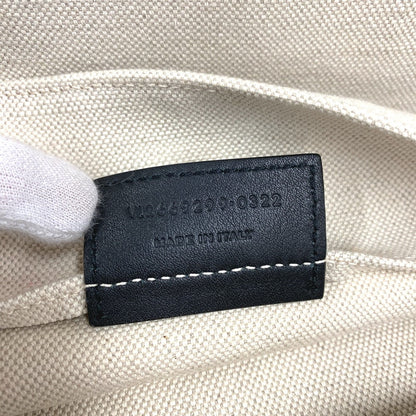 Saint Laurent Paris Shoulder Bag Canvas, Leather Beige Rive Gauche Women