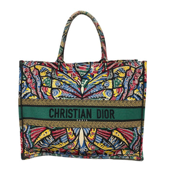 Christian Dior Tote Bag Canvas Multicolor Book Tote Large Women