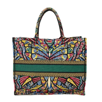 Christian Dior Tote Bag Canvas Multicolor Book Tote Large Women
