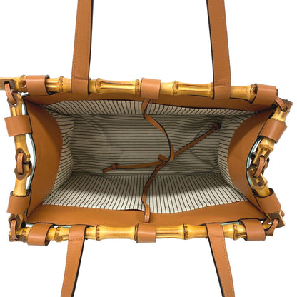 Loewe Tote Bag Canvas, Leather Light Blue Bamboo Cushion Women
