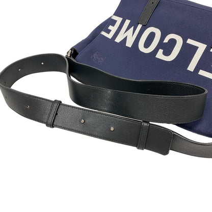 Loewe Shoulder Bag Canvas, Leather Navy Messenger Military Unisex(Unisex)