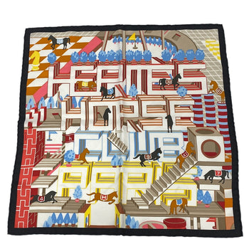Hermes Scarf Silk Multicolor Carre45 Gavroche Horse Club Detail Women